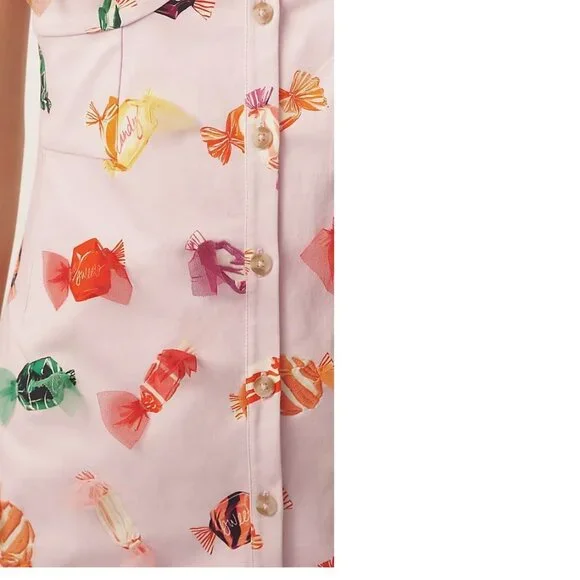 Anthropologie Maeve Printed Buttondown Mini Dress 14 new with tag - Picture 5 of 9